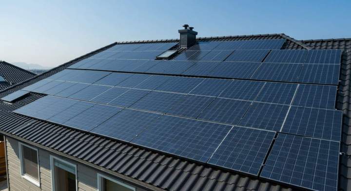 Installation de panneaux photovoltaïques sur toiture